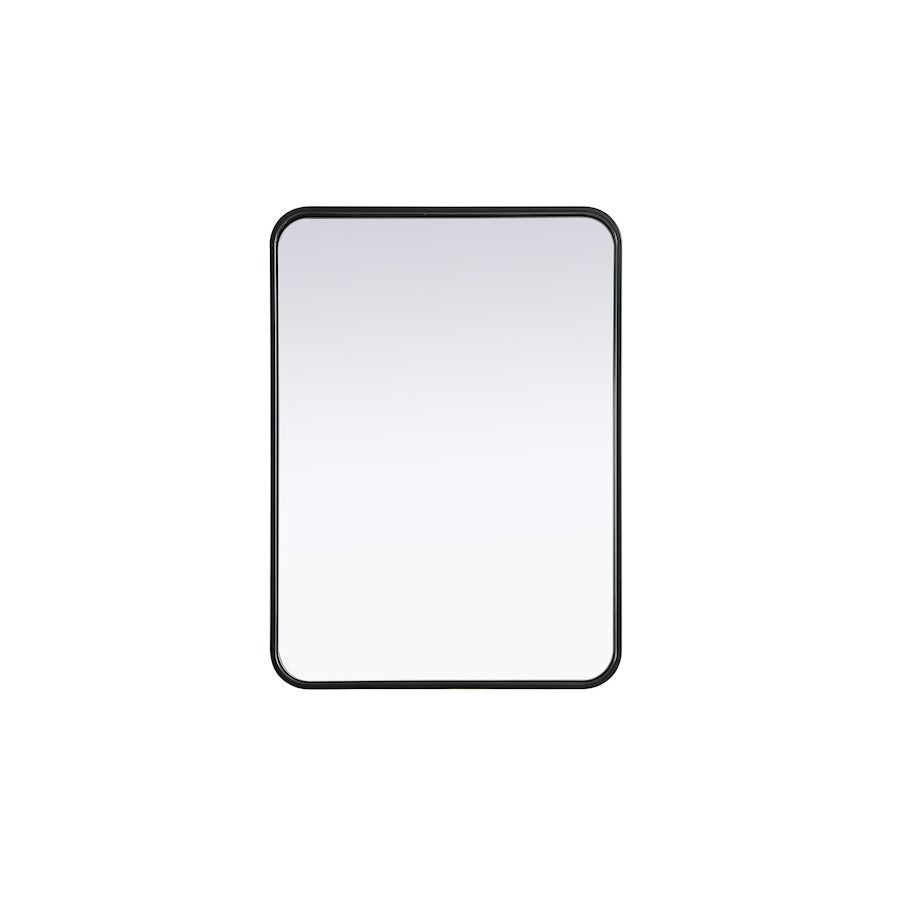 Elegant Decor Contour Metal Rectangle Mirror 22X30, Black