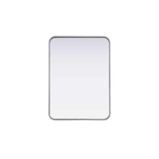 Elegant Decor Contour Metal Rectangle Mirror 22X30, Silver
