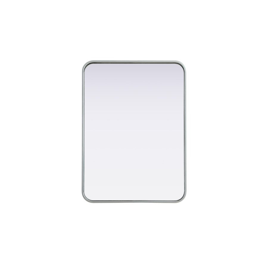 Elegant Decor Contour Metal Rectangle Mirror 22X30, Silver