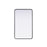 Elegant Decor Contour Metal Rectangle Mirror 22X36, Black
