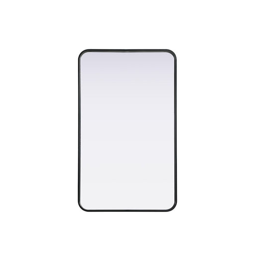 Elegant Decor Contour Metal Rectangle Mirror 22X36, Black