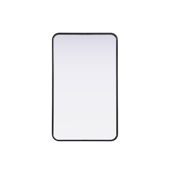 Elegant Decor Contour Metal Rectangle Mirror 22X36, Black