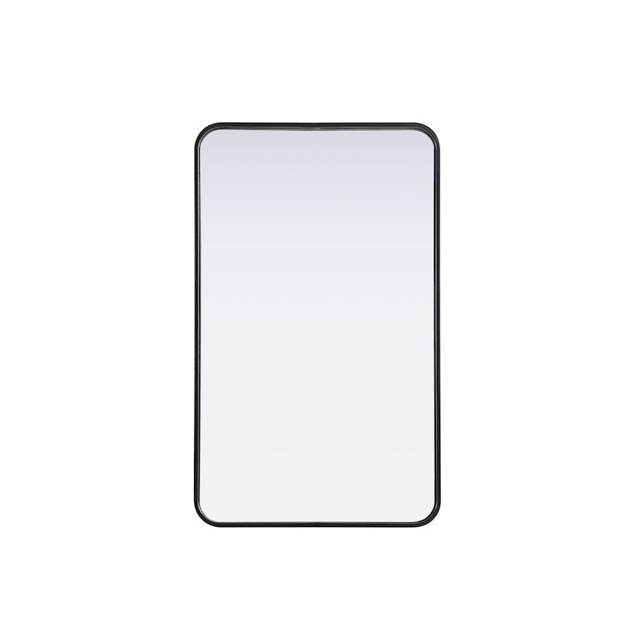 Elegant Decor Contour Metal Rectangle Mirror 22X36, Black
