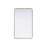 Elegant Decor Contour Metal Rectangle Mirror 22X36, Brass