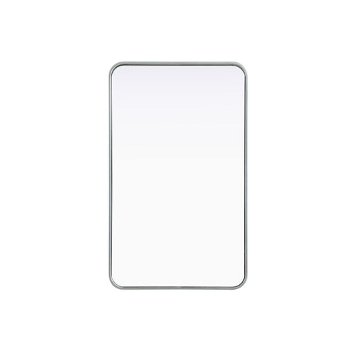 Elegant Decor Contour Metal Rectangle Mirror 22X36, Silver