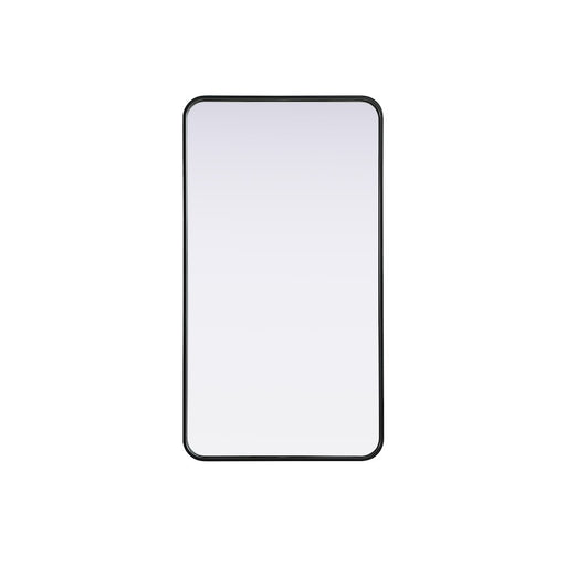 Elegant Decor Contour Metal Rectangle Mirror 22X40, Black