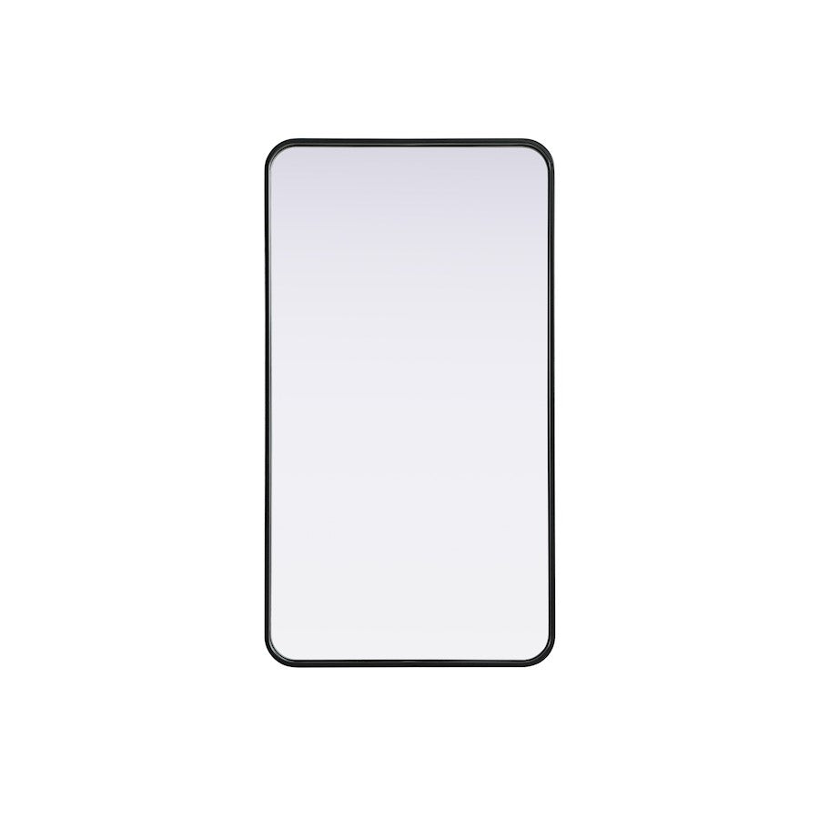 Elegant Decor Contour Metal Rectangle Mirror 22X40, Black