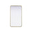 Elegant Decor Contour Metal Rectangle Mirror 22X40, Brass