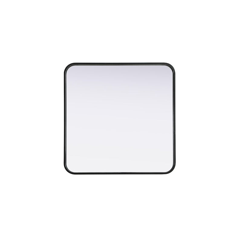 Elegant Decor Contour Metal Square Mirror 24X24, Black