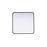 Elegant Decor Contour Metal Square Mirror 24X24, Black