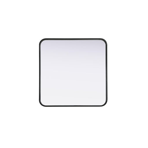 Elegant Decor Contour Metal Square Mirror 24X24, Black