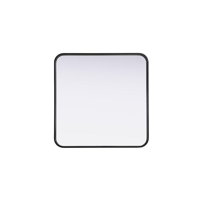 Elegant Decor Contour Metal Square Mirror 24X24, Black