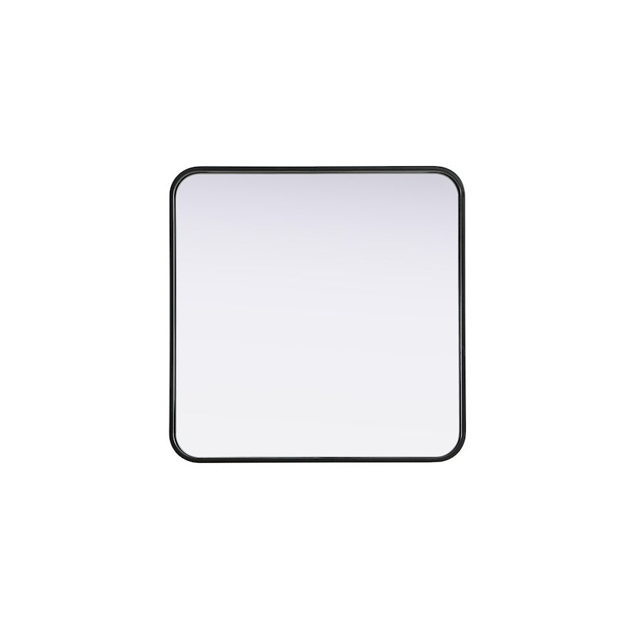 Elegant Decor Contour Metal Square Mirror 24X24, Black
