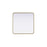 Elegant Decor Contour Metal Square Mirror 24X24, Brass