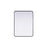 Elegant Decor Contour Metal Rectangle Mirror 24X32, Black