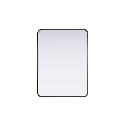 Elegant Decor Contour Metal Rectangle Mirror 24X32, Black