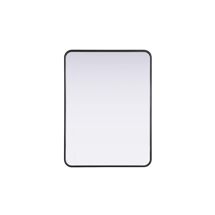 Elegant Decor Contour Metal Rectangle Mirror 24X32, Black