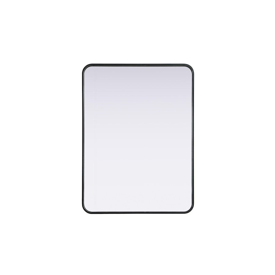 Elegant Decor Contour Metal Rectangle Mirror 24X32, Black