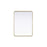 Elegant Decor Contour Metal Rectangle Mirror 24X32, Brass