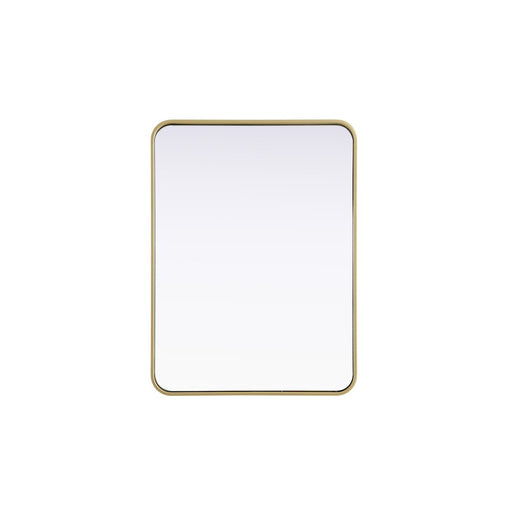 Elegant Decor Contour Metal Rectangle Mirror 24X32, Brass