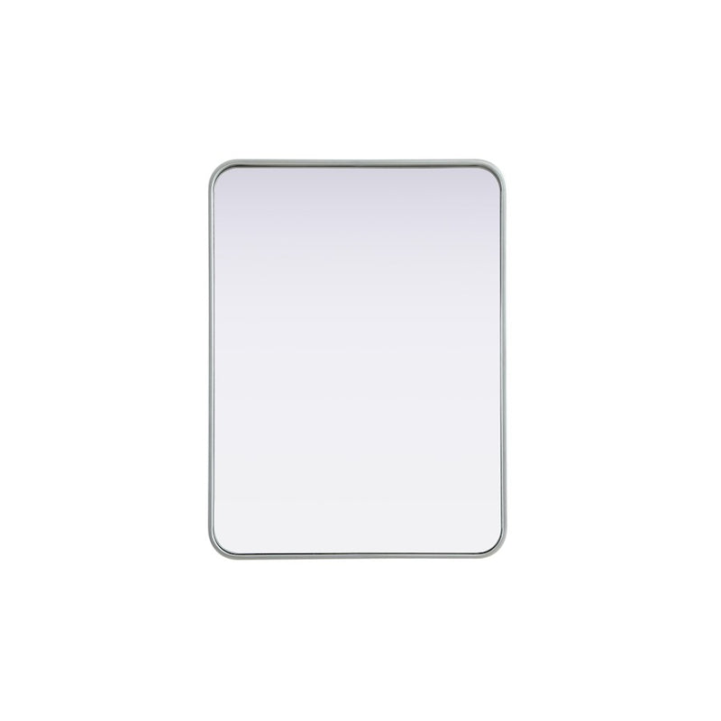 Elegant Decor Contour Metal Rectangle Mirror 24X32, Silver