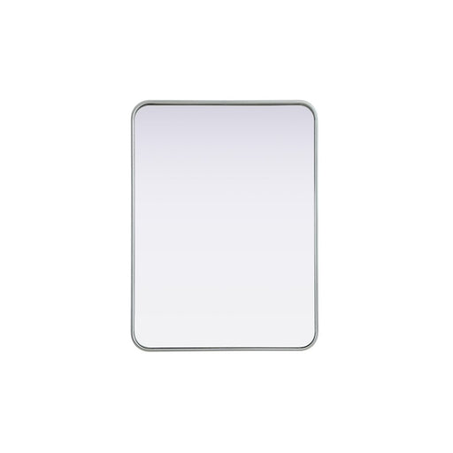 Elegant Decor Contour Metal Rectangle Mirror 24X32, Silver