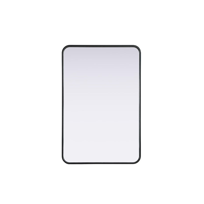 Elegant Decor Contour Metal Rectangle Mirror 24X36, Black
