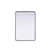 Elegant Decor Contour Metal Rectangle Mirror 24X36, Black