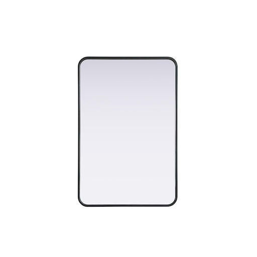Elegant Decor Contour Metal Rectangle Mirror 24X36, Black
