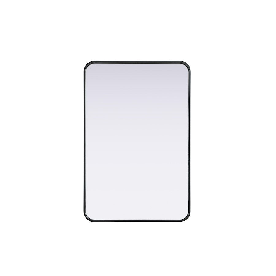 Elegant Decor Contour Metal Rectangle Mirror 24X36, Black