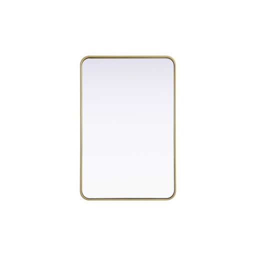 Elegant Decor Contour Metal Rectangle Mirror 24X36, Brass