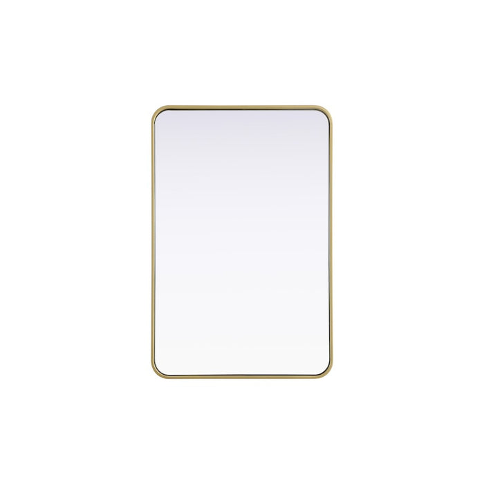 Elegant Decor Contour Metal Rectangle Mirror 24X36, Brass
