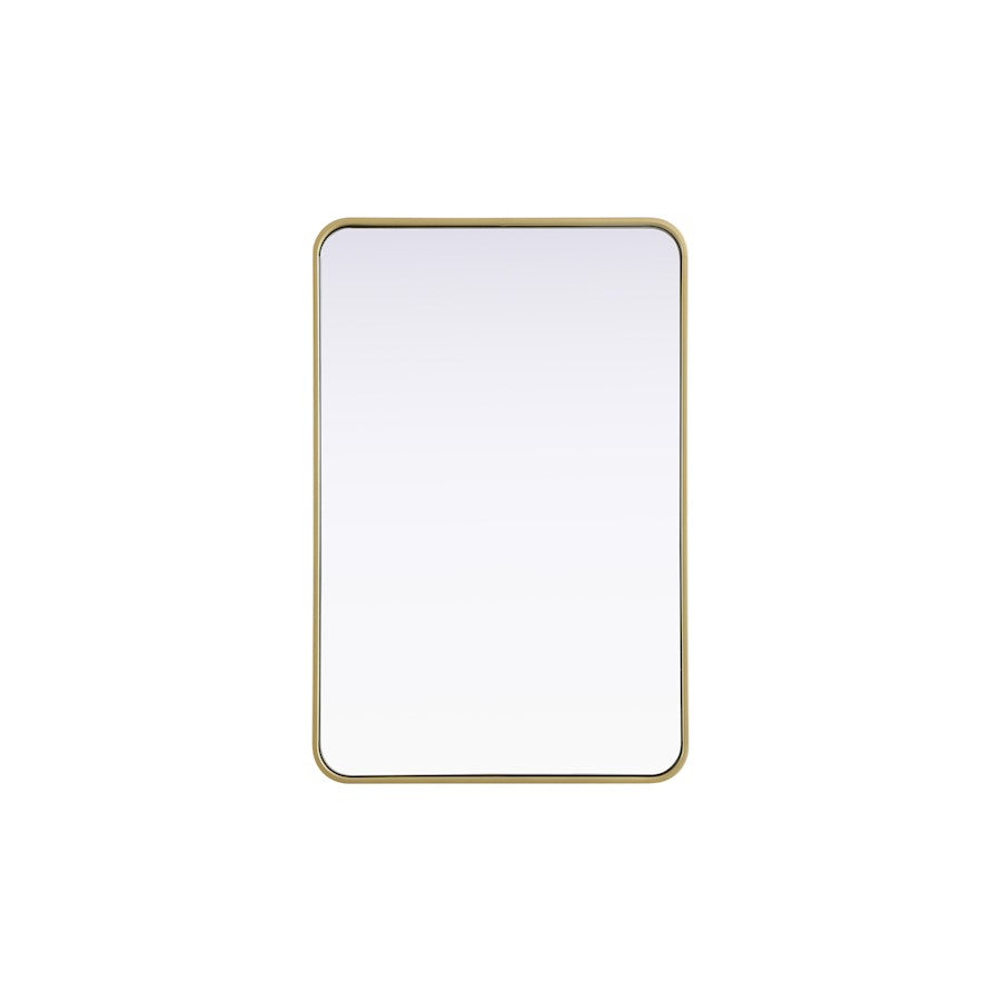 Elegant Decor Contour Metal Rectangle Mirror 24X36, Brass