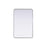 Elegant Decor Contour Metal Rectangle Mirror 24X36, Silver