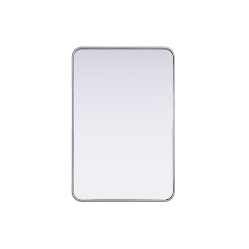 Elegant Decor Contour Metal Rectangle Mirror 24X36, Silver