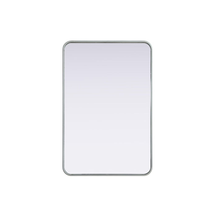 Elegant Decor Contour Metal Rectangle Mirror 24X36, Silver