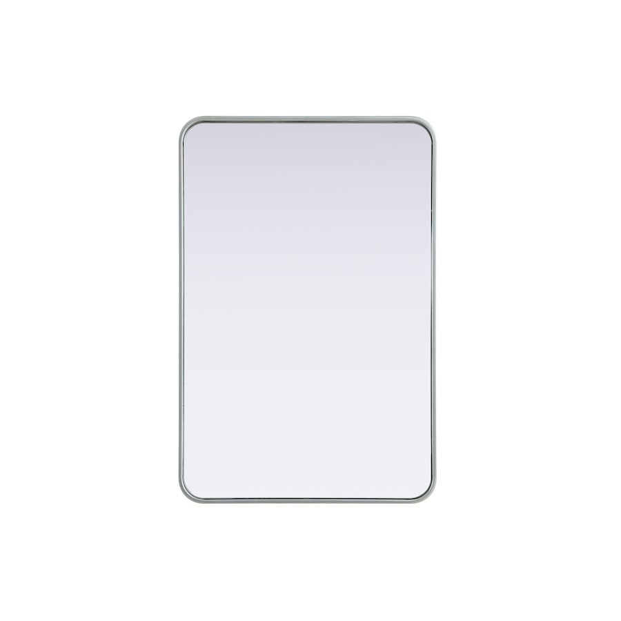 Elegant Decor Contour Metal Rectangle Mirror 24X36, Silver