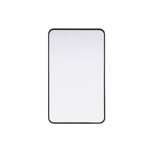Elegant Decor Contour Metal Rectangle Mirror 24X40, Black