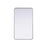 Elegant Decor Contour Metal Rectangle Mirror 24X40, Silver