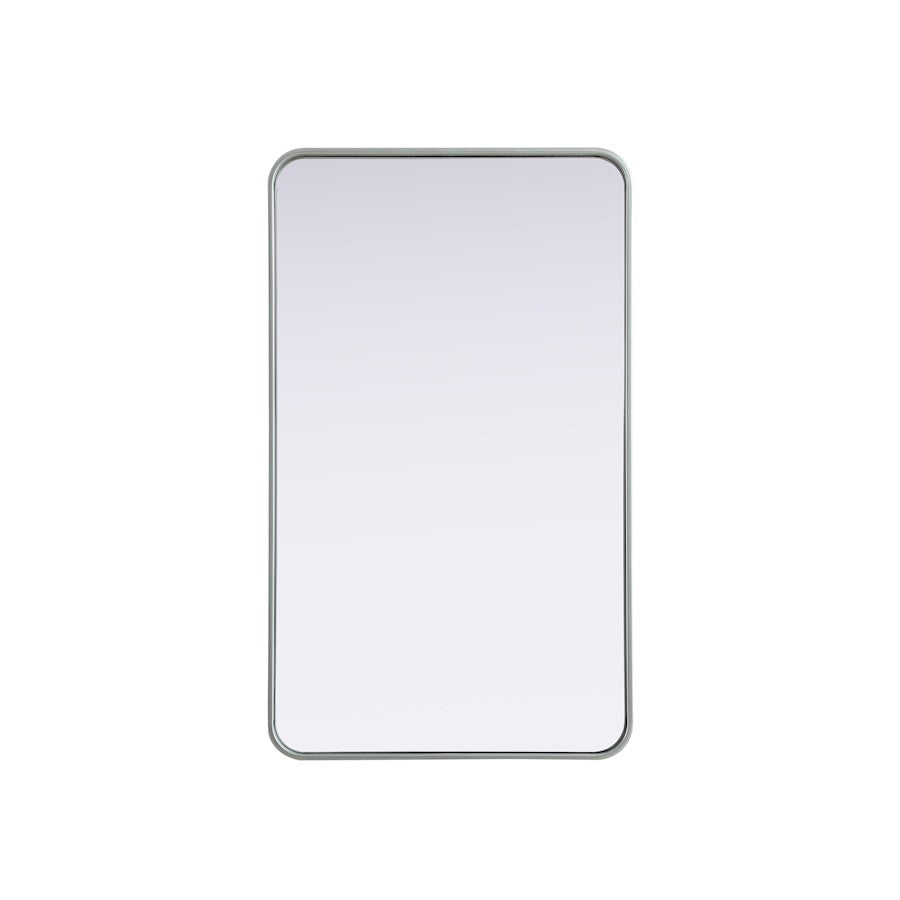 Elegant Decor Contour Metal Rectangle Mirror 24X40, Silver