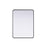 Elegant Decor Contour Metal Rectangle Mirror 27X36, Black
