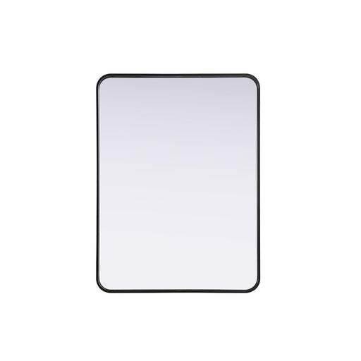 Elegant Decor Contour Metal Rectangle Mirror 27X36, Black