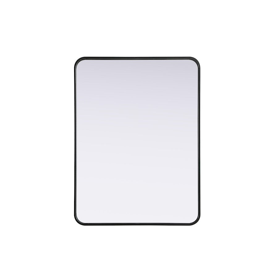 Elegant Decor Contour Metal Rectangle Mirror 27X36, Black