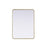 Elegant Decor Contour Metal Rectangle Mirror 27X36, Brass
