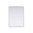 Elegant Decor Contour Metal Rectangle Mirror 27X36, Silver