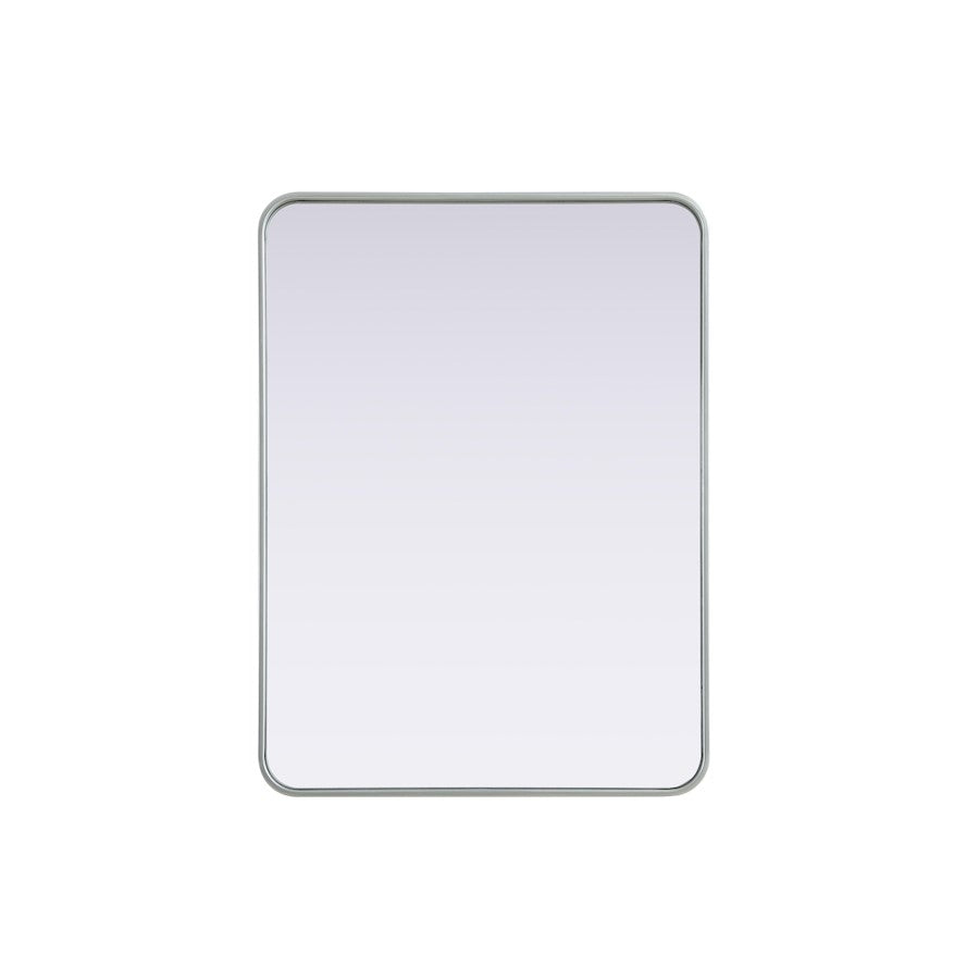 Elegant Decor Contour Metal Rectangle Mirror 27X36, Silver