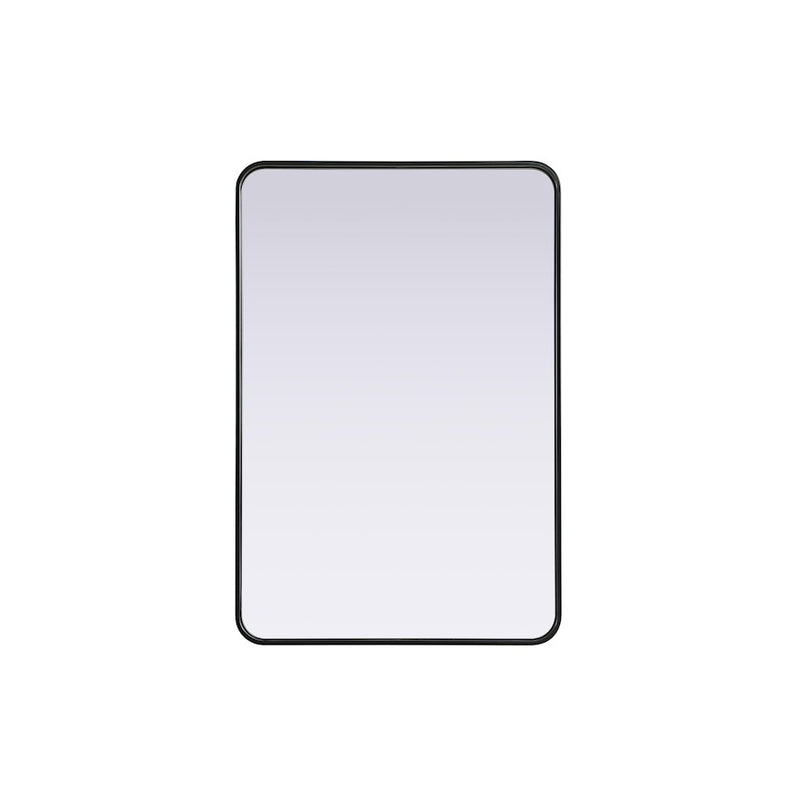 Elegant Decor Contour Metal Rectangle Mirror 27X40, Black