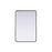 Elegant Decor Contour Metal Rectangle Mirror 27X40, Black