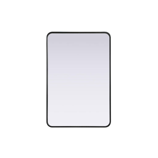 Elegant Decor Contour Metal Rectangle Mirror 27X40, Black