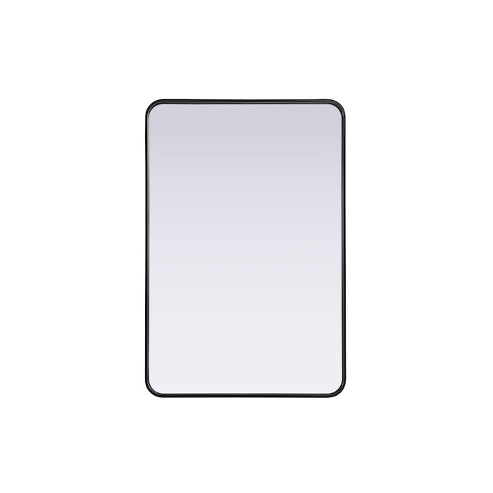 Elegant Decor Contour Metal Rectangle Mirror 27X40, Black
